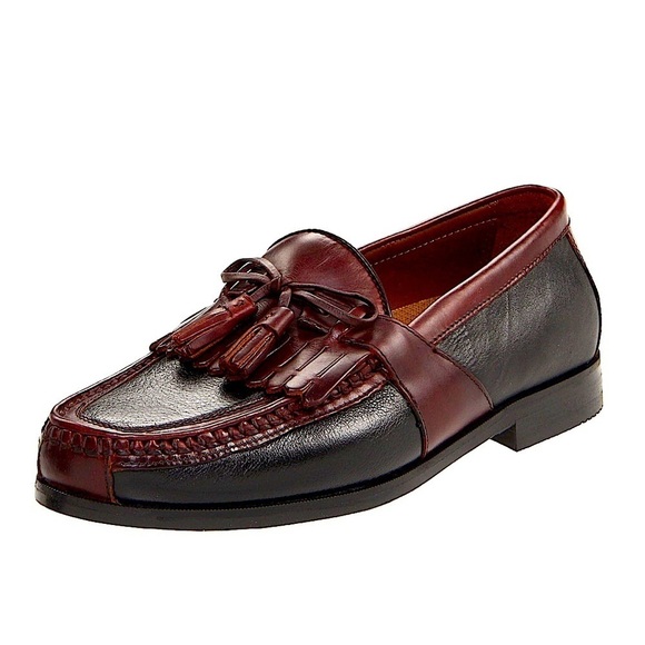 Johnston & Murphy Men's Aragon Black Smooth Antique Mahogany Waxed shoes 10.5M - Picture 1 of 11
